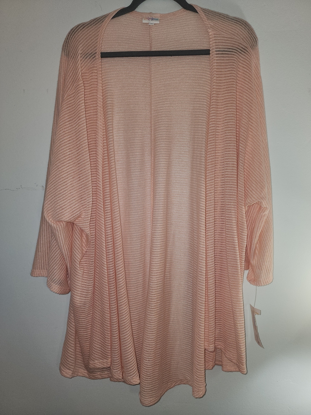 NWT LuLaRoe Peach Open-Front Draped Cardigan Size M